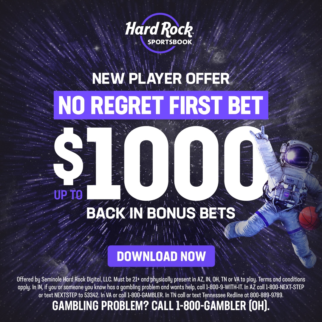 New player offer. No regrets first bet $1000 back in bonus bets.