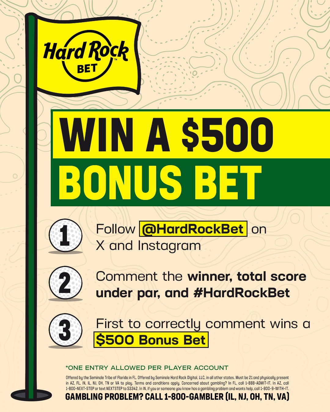 the masters social promo hard rock bet