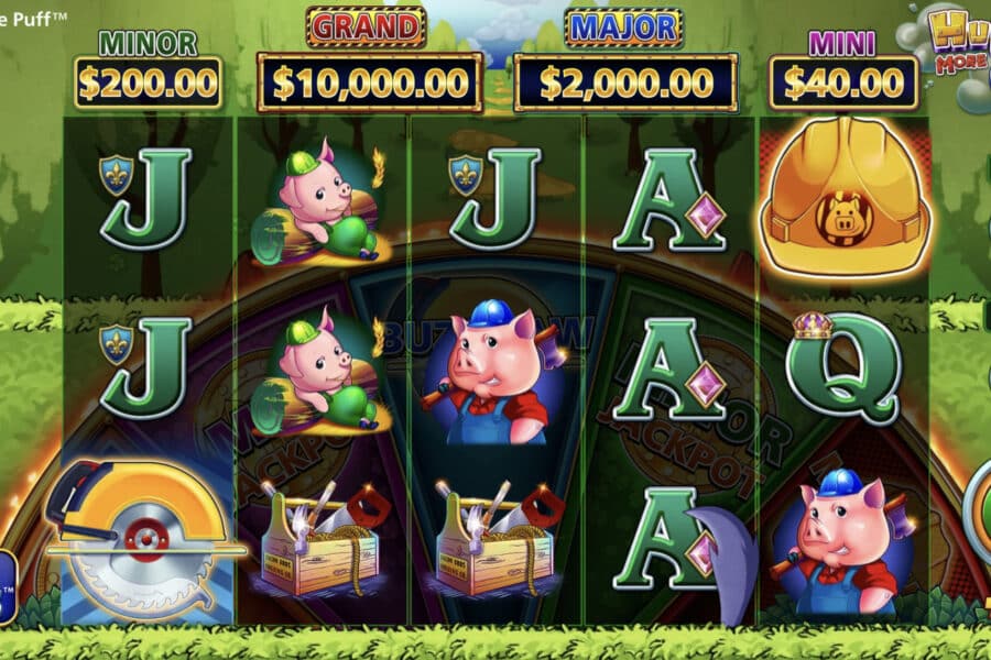 Desktop screenshot of Huff N More Puff, the newest slot at Hard Rock Bet Casino NJ