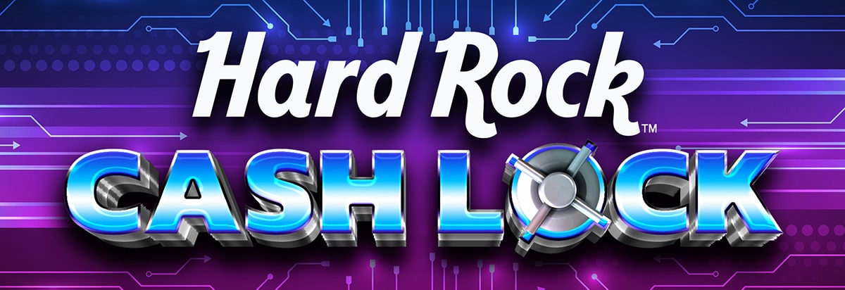 Logo for Hard Rock Cash Lock, a new exclusive slot title brought to users by AGS and Hard Rock Bet Casino.