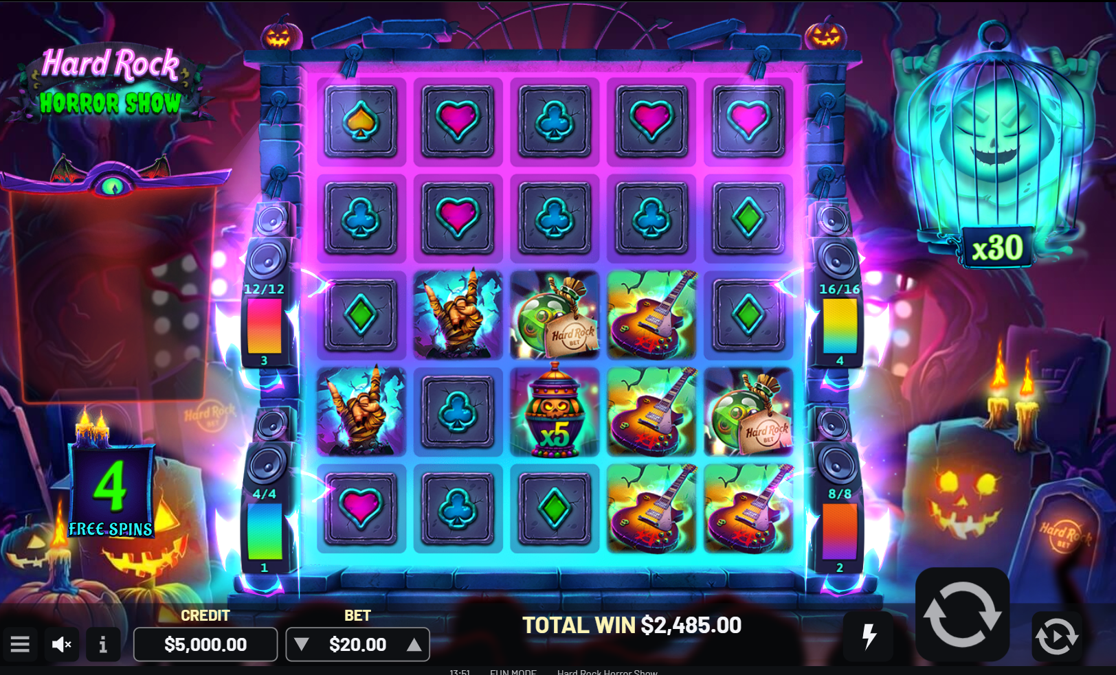 Hard Rock Horror show slot