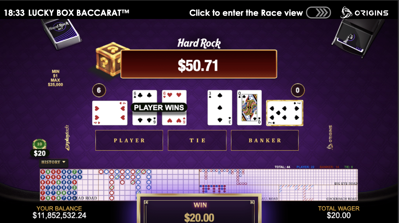 Lucky Box Baccarat - Win